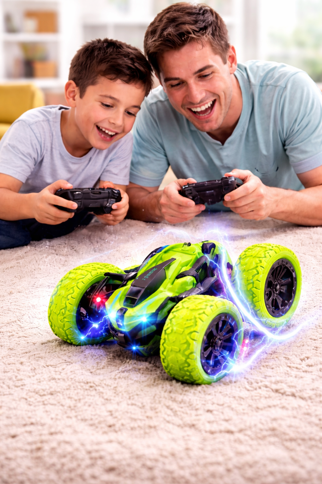 Coche radiocontrol acrobático 360° para niños – Diversión garantizada